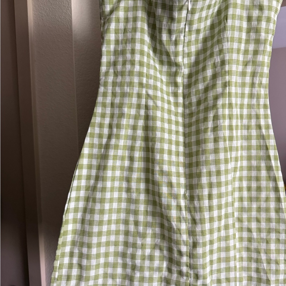 Princess Polly Green and White Gingham Mini Dress - Picture 2 of 3